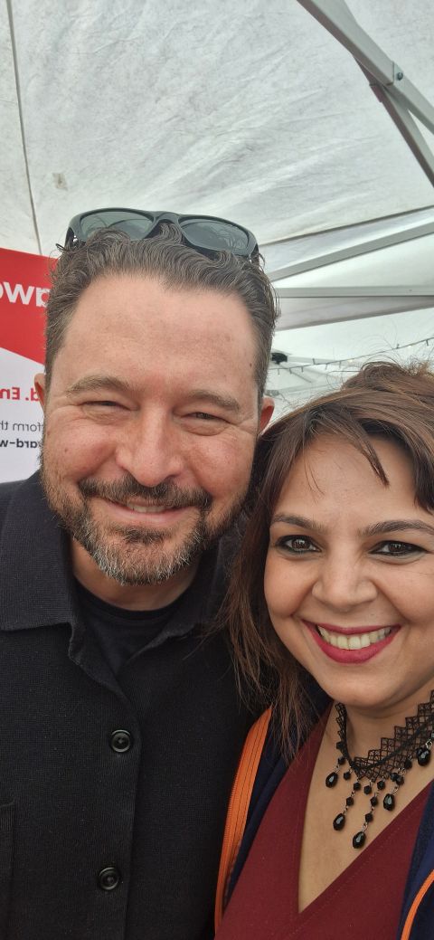 Neelu Agarwal with Daniel Priestley